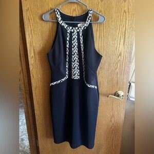 Elegant Black and White Women's Dress from Lovely by Adrianna Papell